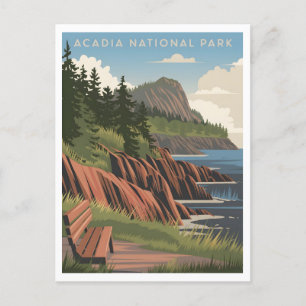 Acadia National Park vintage Postcard