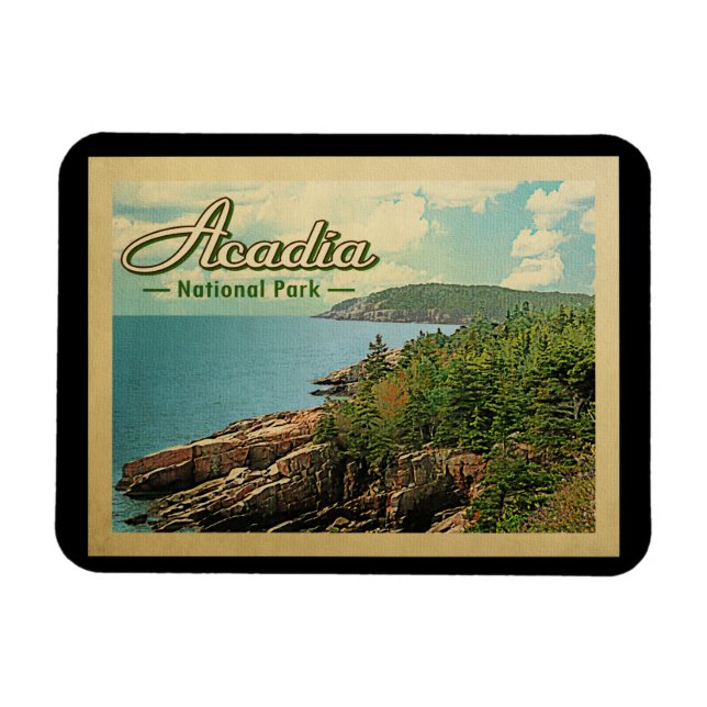 Acadia National Park Vintage Travel Magnet (Horizontal)