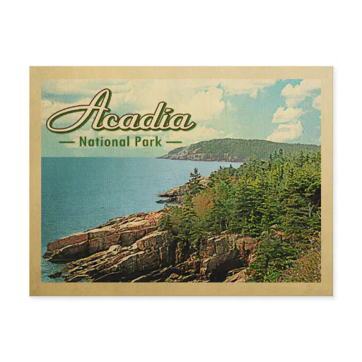 Acadia National Park Vintage Travel Postcard