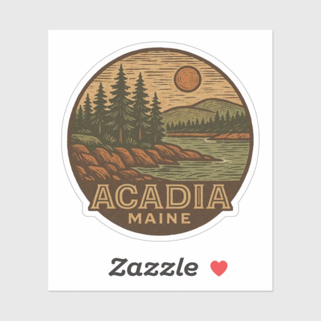 Acadia National Park Vinyl Sticker – Waterproof (Sheet)