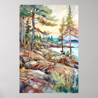 Acadia National Park Watercolor