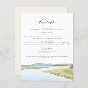 ACADIA NATIONAL PARK Wedding Details Card