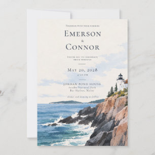 Acadia National Park Wedding Invitation