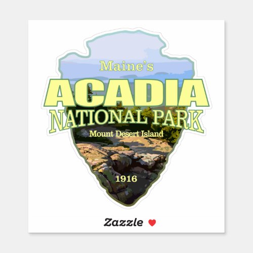 Acadia NP arrowhead Sticker