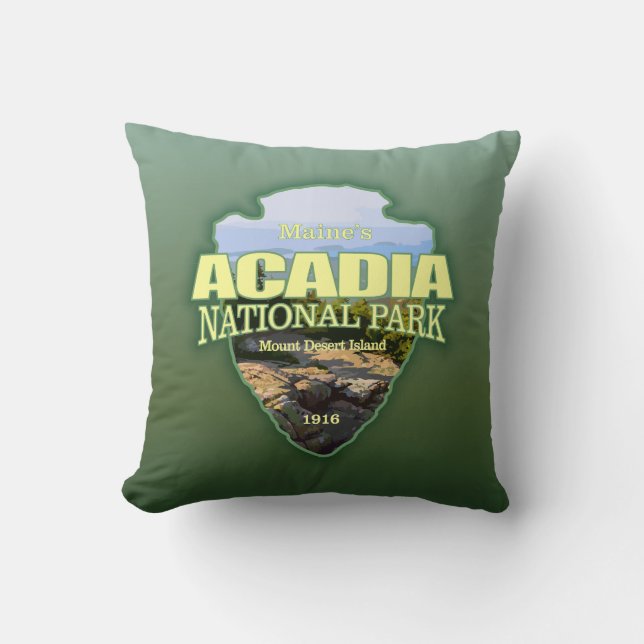 Acadia NP (arrowhead) Throw Pillow (Front)