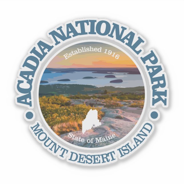 Acadia NP (Cadillac Mtn) Sticker (Front)