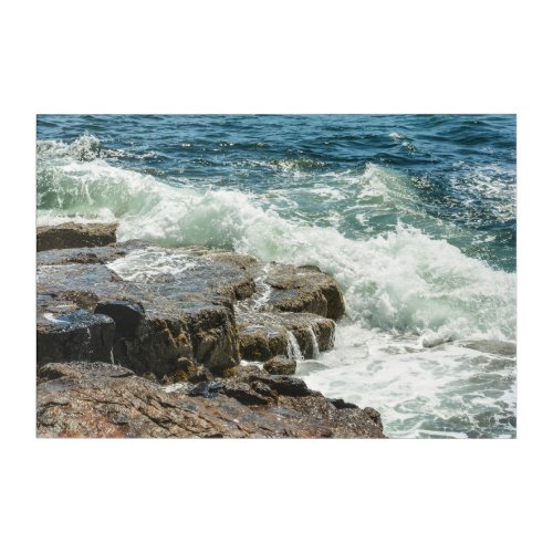 Acadia Ocean Waves Maine LARGE Acrylic Print