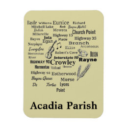 Acadia Parish Louisiana Cities & Places Magnet