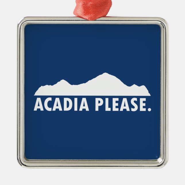 Acadia Please Metal Ornament (Front)