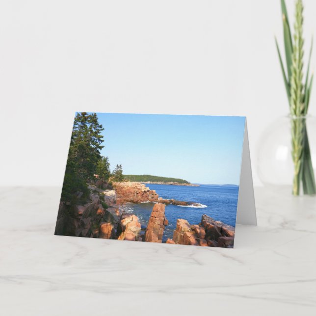 Acadia Rocky Beach near Thunder Hole Card (Front)