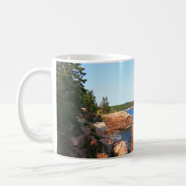 Acadia Rocky Beach near Thunder Hole Coffee Mug (Left)