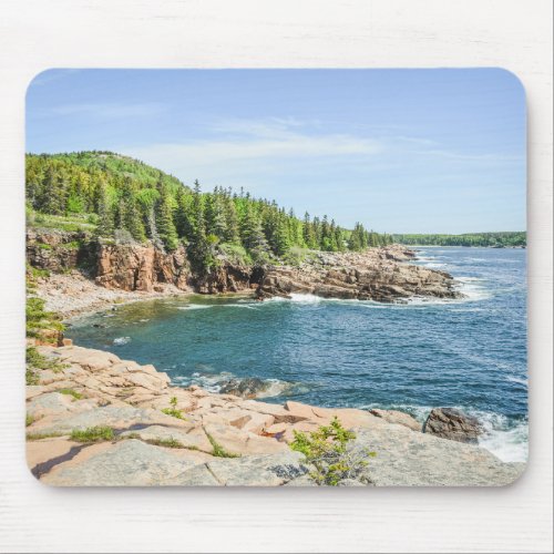 Acadia Rocky Coastline in Maine  Mouse Pad