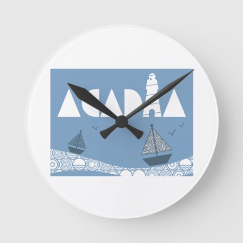 Acadia Round Clock