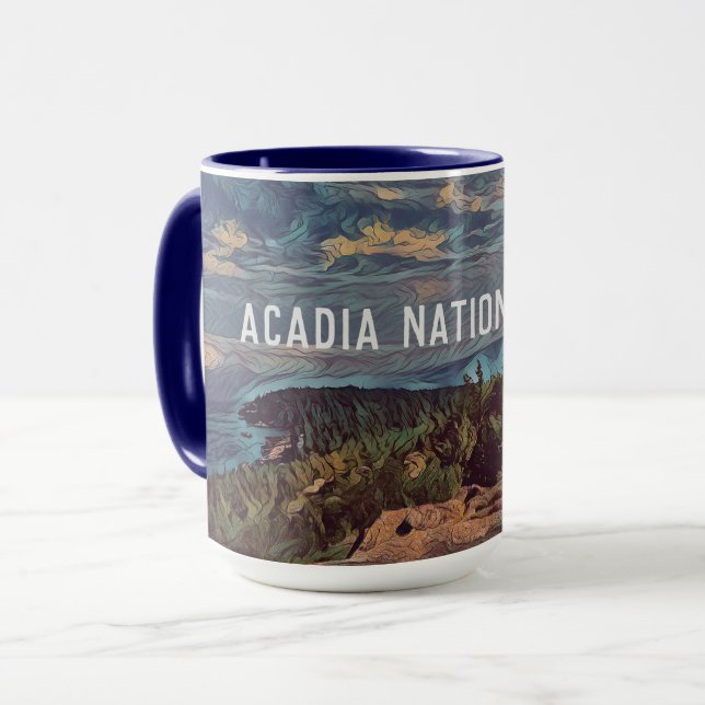 Acadia Sky National Park Customizable Jumbo Mug (Front Left)