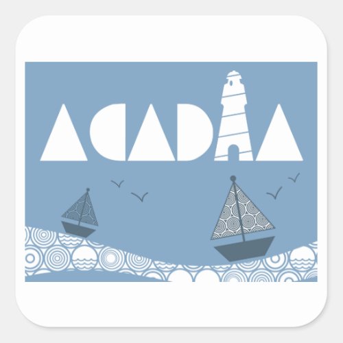 Acadia Square Sticker