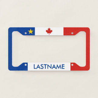 Acadian Canadian Flag Surname License Plate Frame