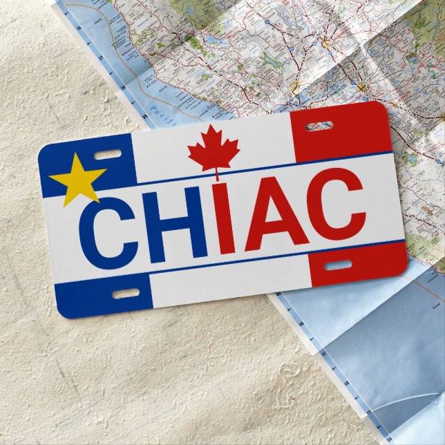 Acadian Chiac Canadian License Plate (In Situ)
