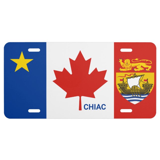 Acadian Chiac New Brunswick Canadian License Plate (Front)