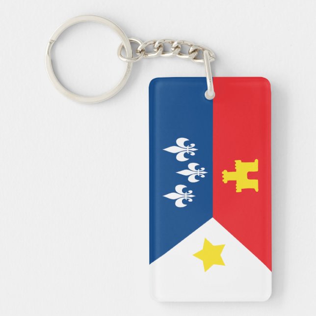 Acadiana Cajun Flag Keychain (Front)