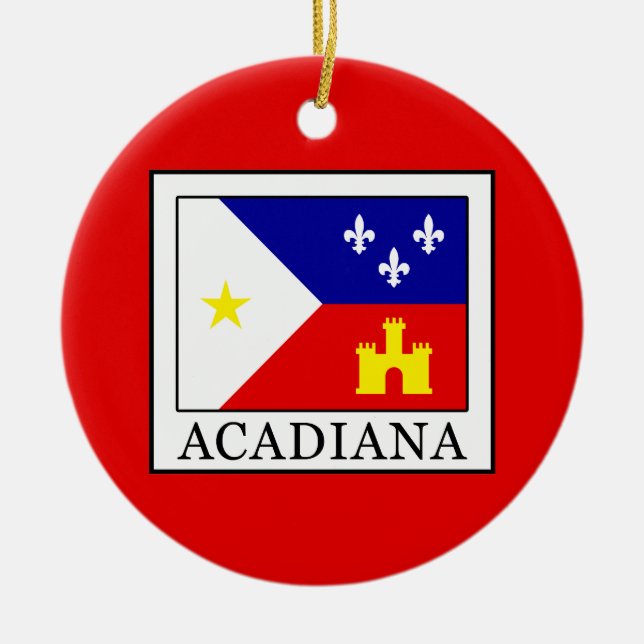 Acadiana Ceramic Ornament (Front)