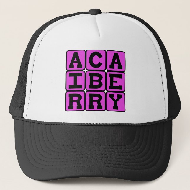 Acai Berry, Healthy Fruit and Extract Trucker Hat (Front)