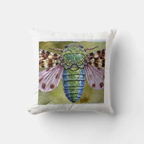 Acanthometropus Insect Dorsal View 080724IREF125 _ Throw Pillow