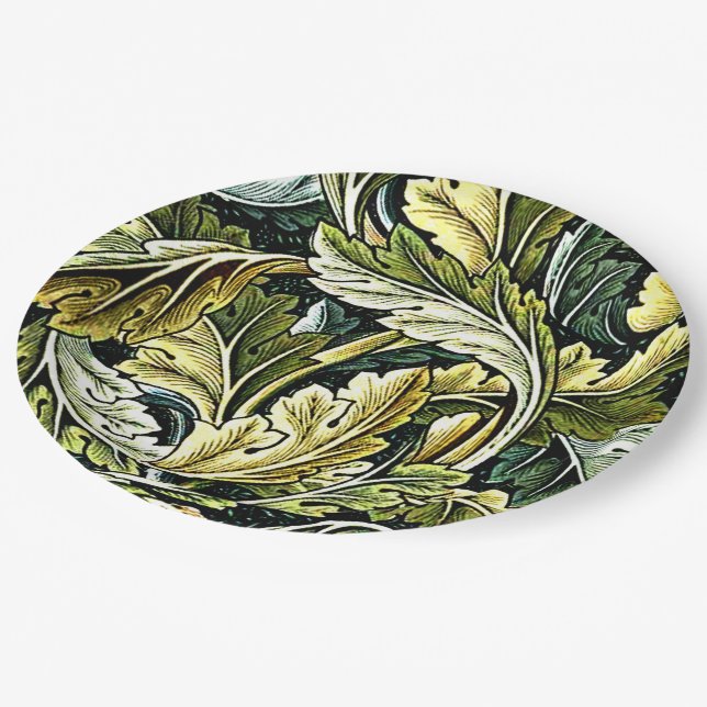 Acanthus, a William Morris pattern, Paper Plates (Angled)
