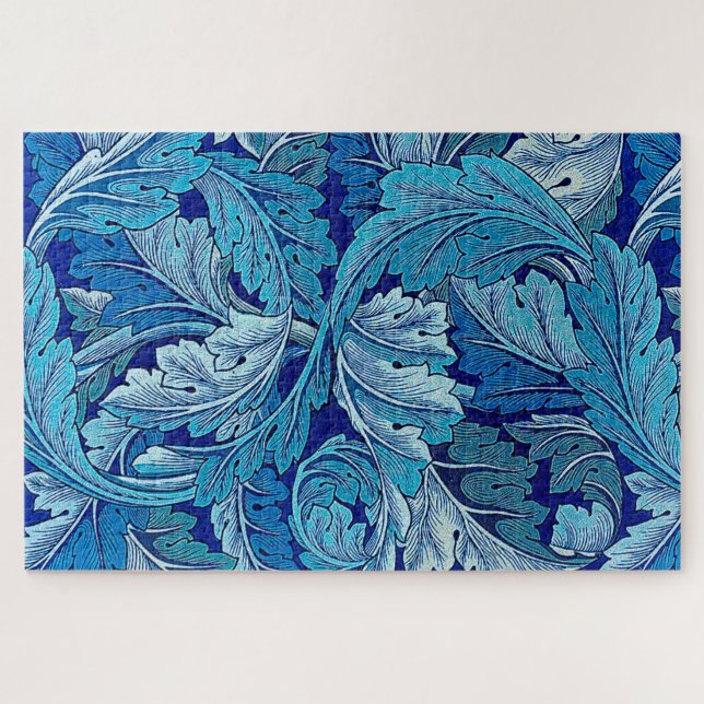 Acanthus Blue Jigsaw Puzzle (Horizontal)
