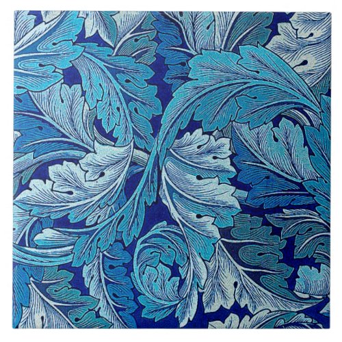 Acanthus Blue William Morris Ceramic Tile