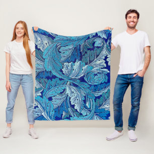 Acanthus Blue, William Morris Fleece Blanket