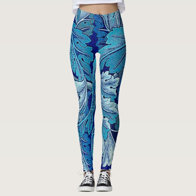 Acanthus Blue, William Morris Leggings (Front)