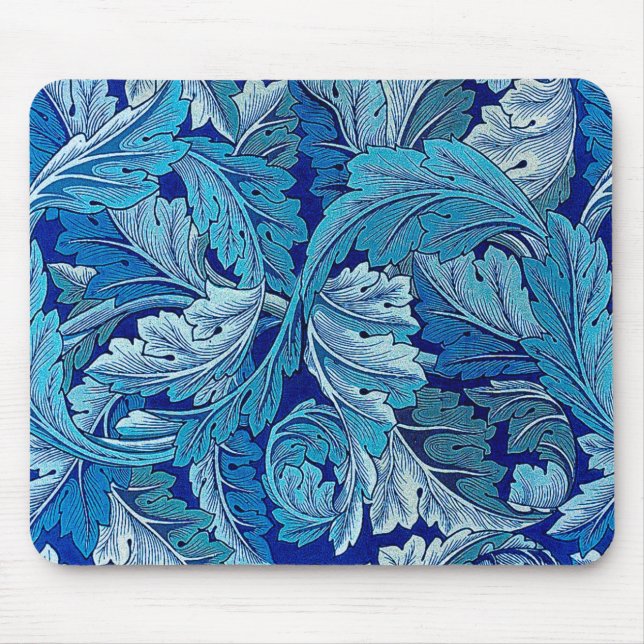 Acanthus Blue, William Morris Mouse Pad (Front)