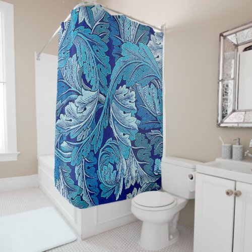 Acanthus Blue William Morris Shower Curtain