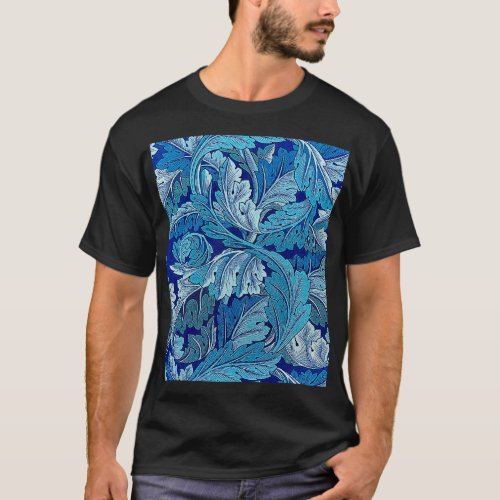 Acanthus Blue William Morris T_Shirt