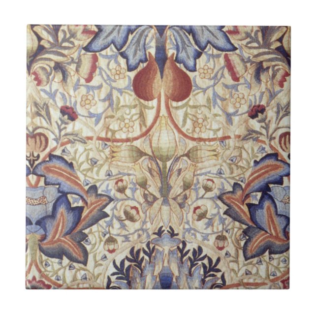Acanthus (by William Morris) Ceramic Tile (Front)