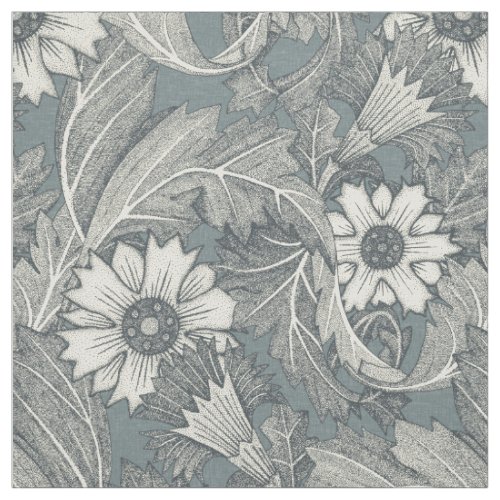 acanthus dark gray storm fabric