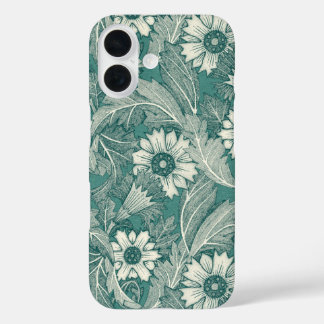 acanthus dark teal green iPhone 16 case