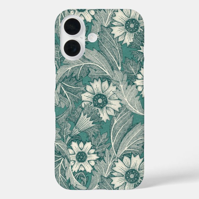 acanthus dark teal green Case-Mate iPhone case (Back)