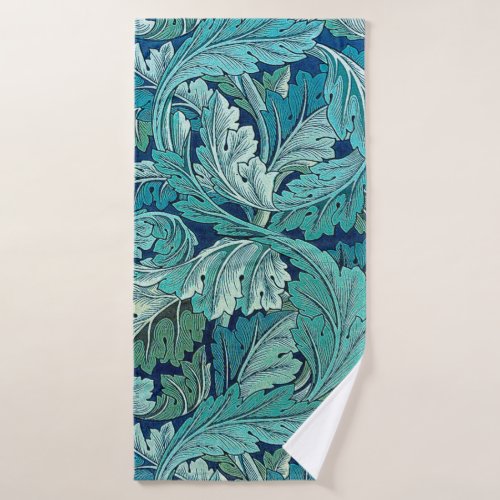 Acanthus Green William Morris Bath Towel