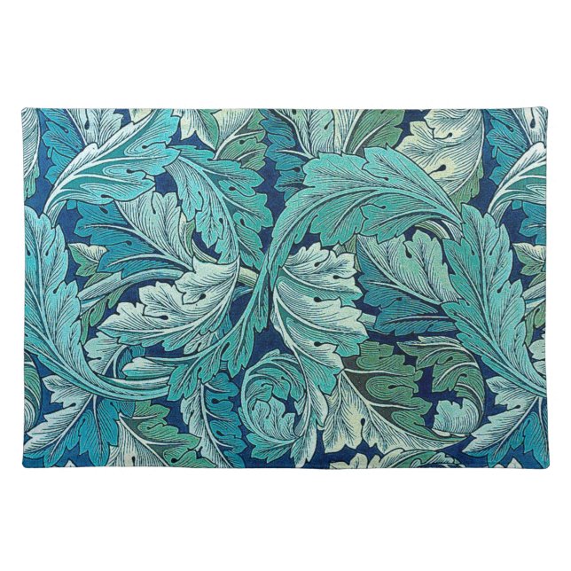Acanthus Green, William Morris Cloth Placemat (Front)