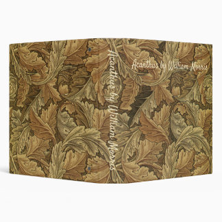 Acanthus Leaves by William Morris, Antique Textile 3 Ring Binder