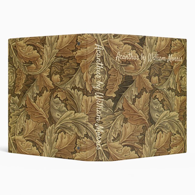 Acanthus Leaves by William Morris, Antique Textile 3 Ring Binder (Background)
