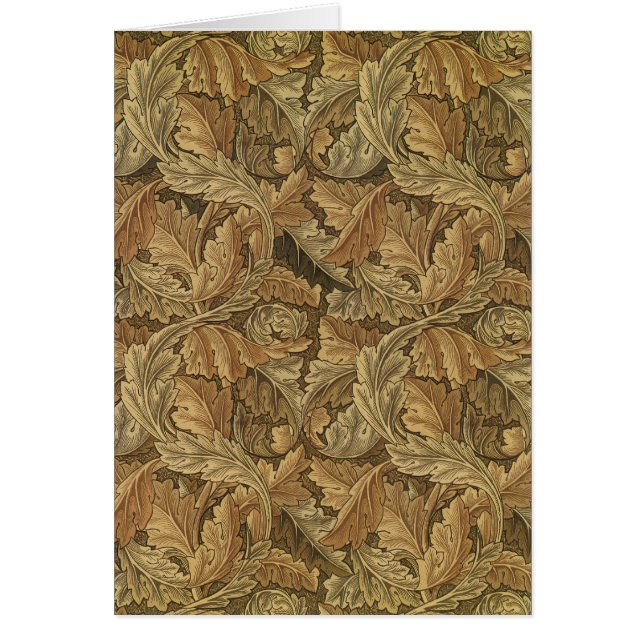Acanthus Leaves by William Morris, Antique Textile Cards (Front)