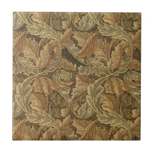 Acanthus Leaves by William Morris, Antique Textile Ceramic Tile