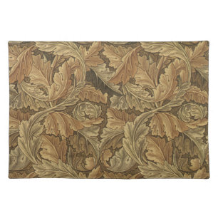 Acanthus Leaves by William Morris, Antique Textile Cloth Placemat