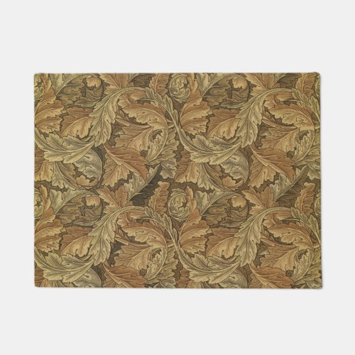 Acanthus Leaves by William Morris Antique Textile Doormat