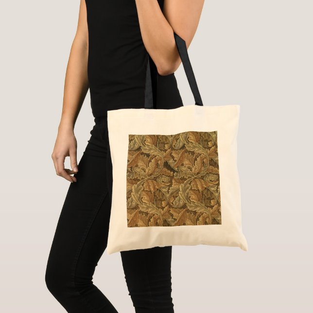 Acanthus Leaves by William Morris, Antique Textile Tote Bag (Front (Product))