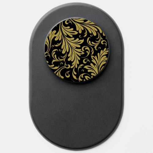 Acanthus Leaves Gold and Black PopSocket