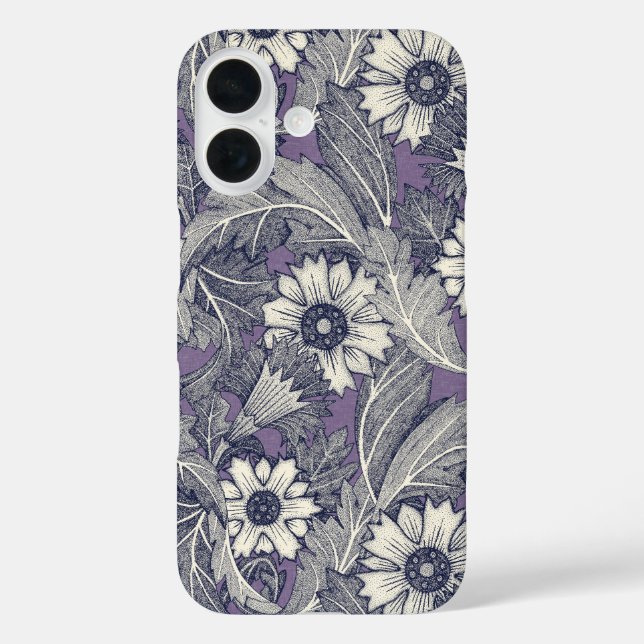 acanthus navy blue violet Case-Mate iPhone case (Back)