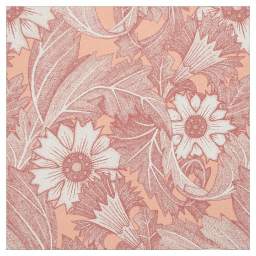 acanthus pomegranate peach fabric